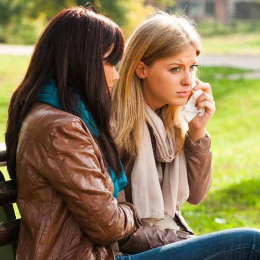 Two people sharing a quiet moment